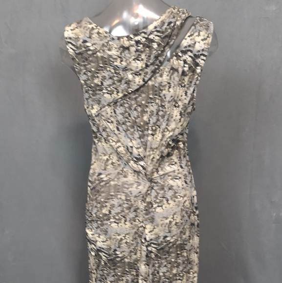 00s vintage fine gage jersey animal camo printed maxi gown with cutouts - Picture 4 of 14